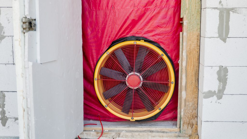 Air tightness test blower door equipment