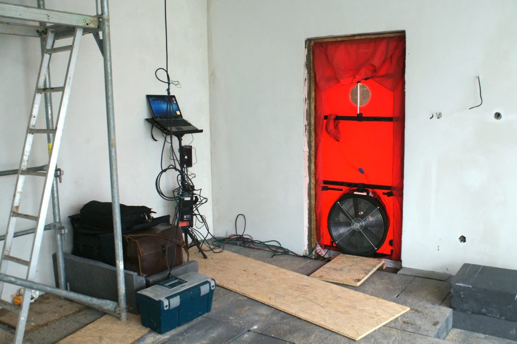 Air permeability testing set up